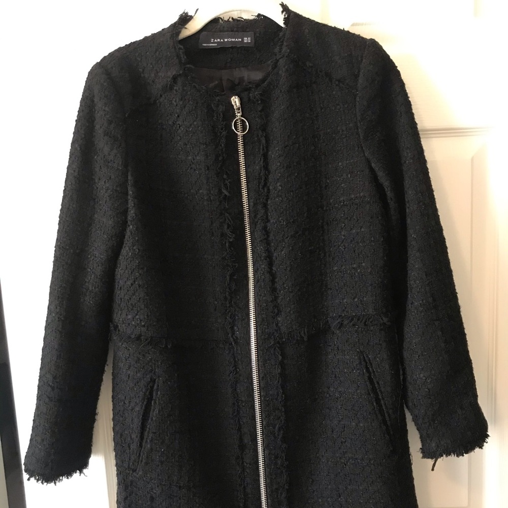 Zara as new Black Zip up Jacket size XS